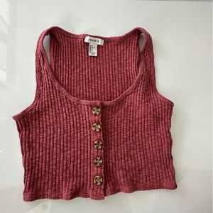 forever 21 rust tank top crop top size small